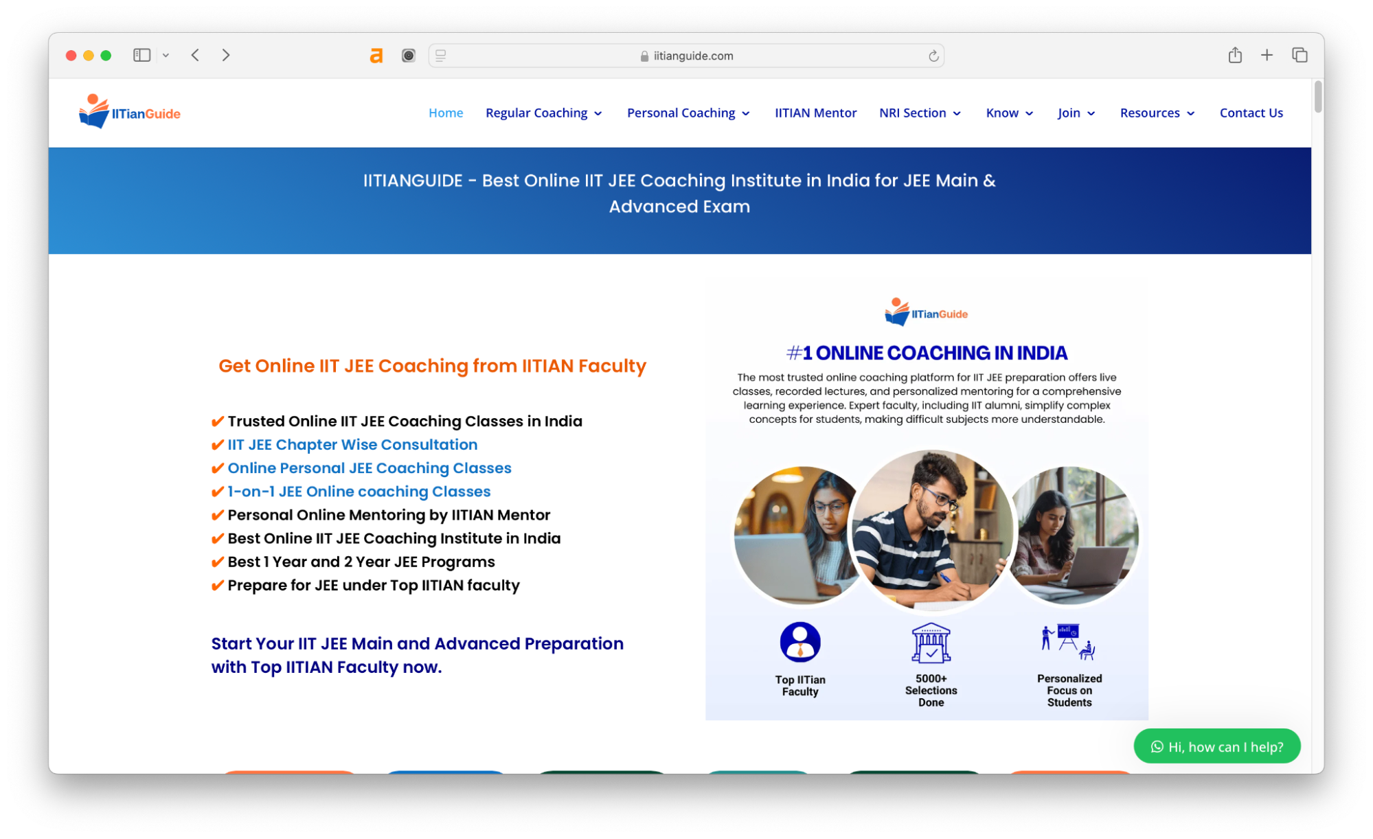 Top 10 IIT JEE Coaching Institutes in India in 2025