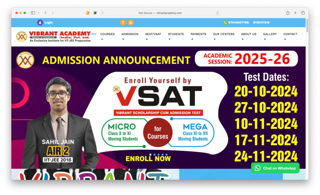 Vibrant Academy - best coaching institute for IIT-JEE preparation.