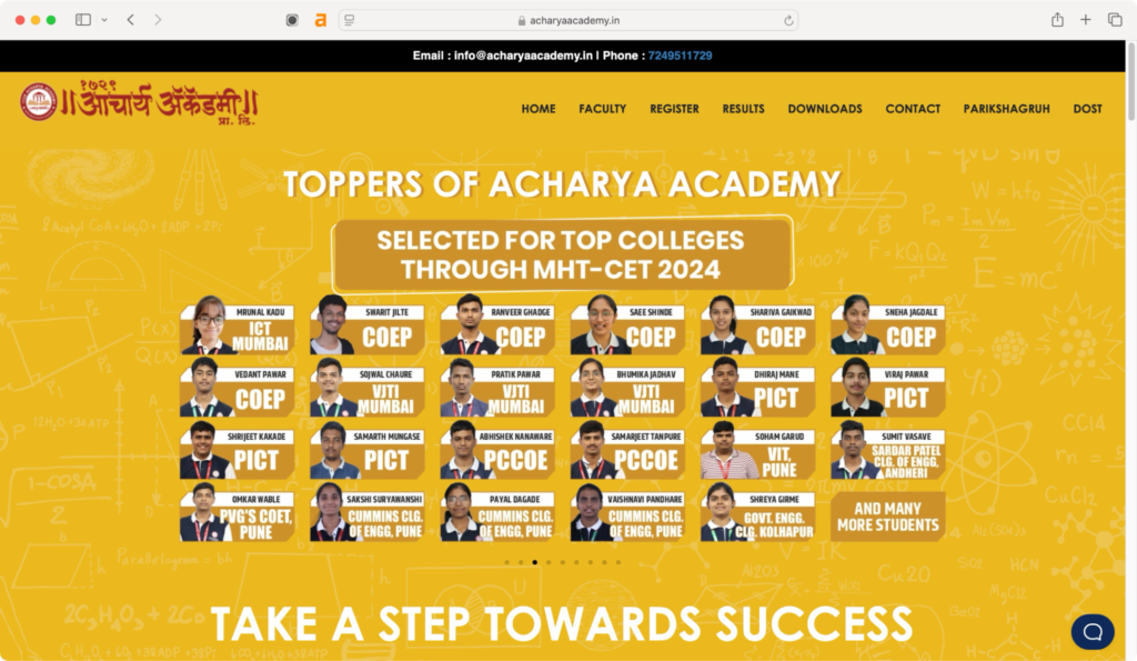 1729 Acharya Academy is one of the best IIT JEE coaching institutes in Baramati.