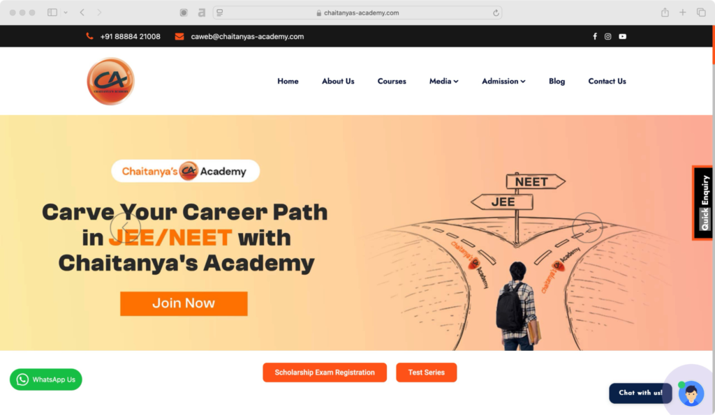 Chaitanya's Academy is one of the best IIT JEE coaching institutes in Baramati.