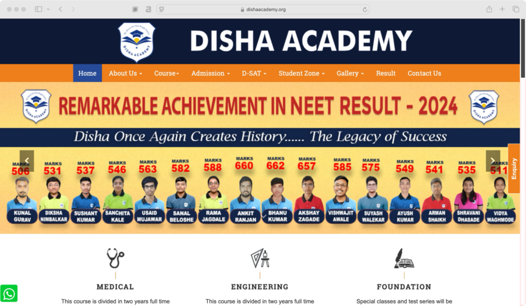 Disha Academy is one of the top NEET coaching institutes in Baramati.