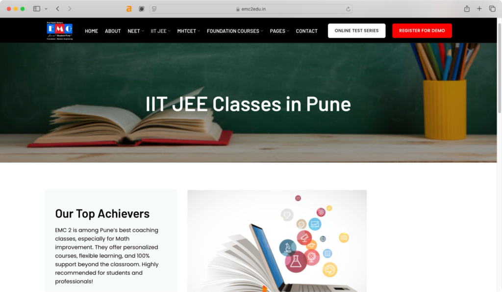 EMC2 Classes is one of the best JEE classes in Pune.