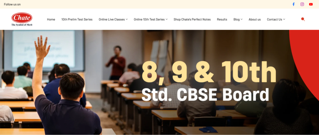 Chate Coaching Classes provide coaching classes in Pune for 9th and 10th students.