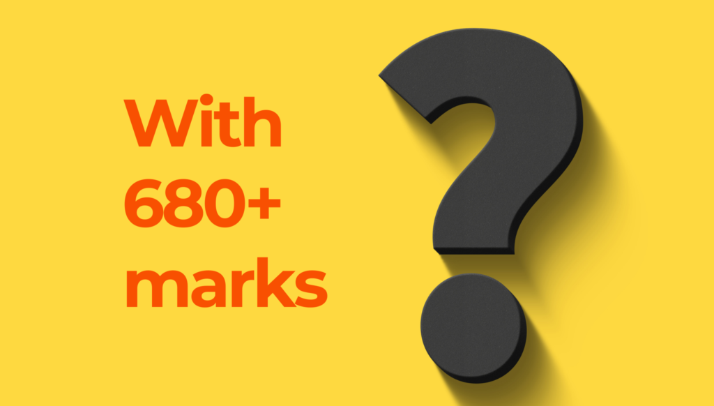 NEET score of 680 or above showing very strong chances for admission to top government medical colleges.