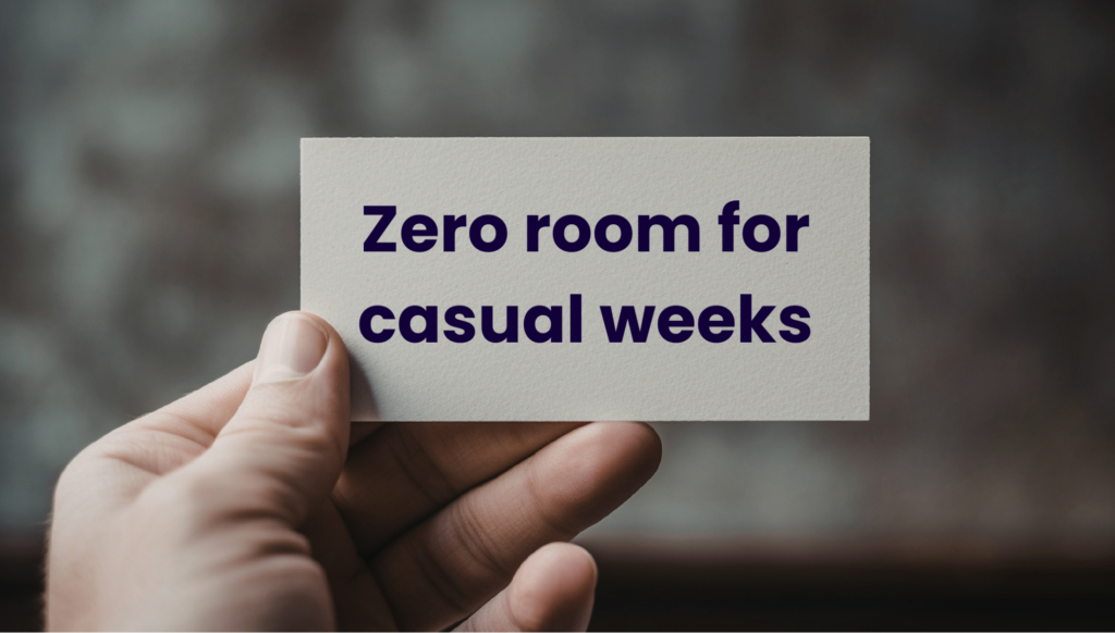 No room for casual weeks during serious NEET exam preparation.