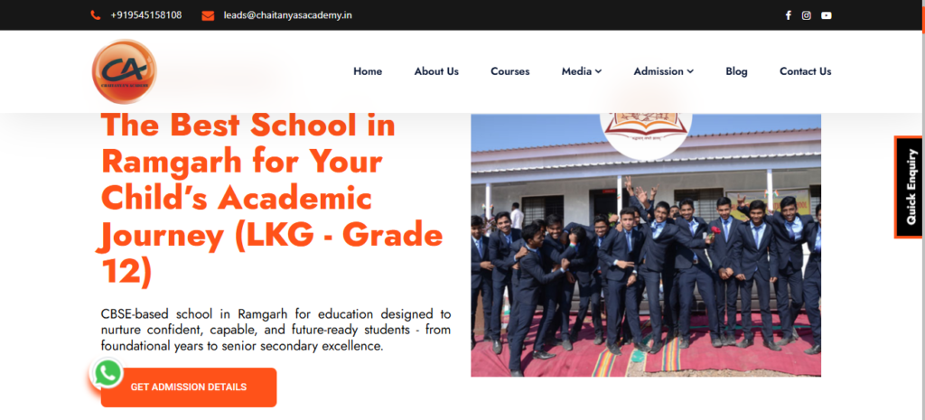 Chaitanya International School is listed among schools in Ramgarh Jharkhand.