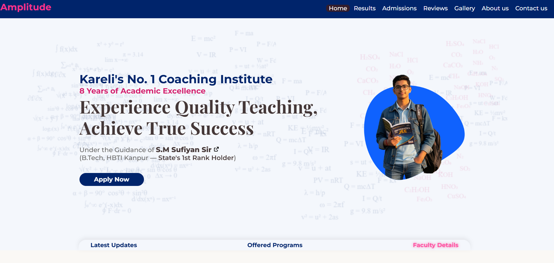 Amplitude Institute for science coaching classes in Ahilyanagar.