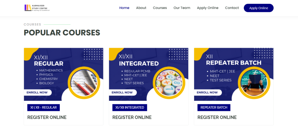 Karmaveer Science Academy IIT JEE dropper preparation in Baramati with academic mentoring.