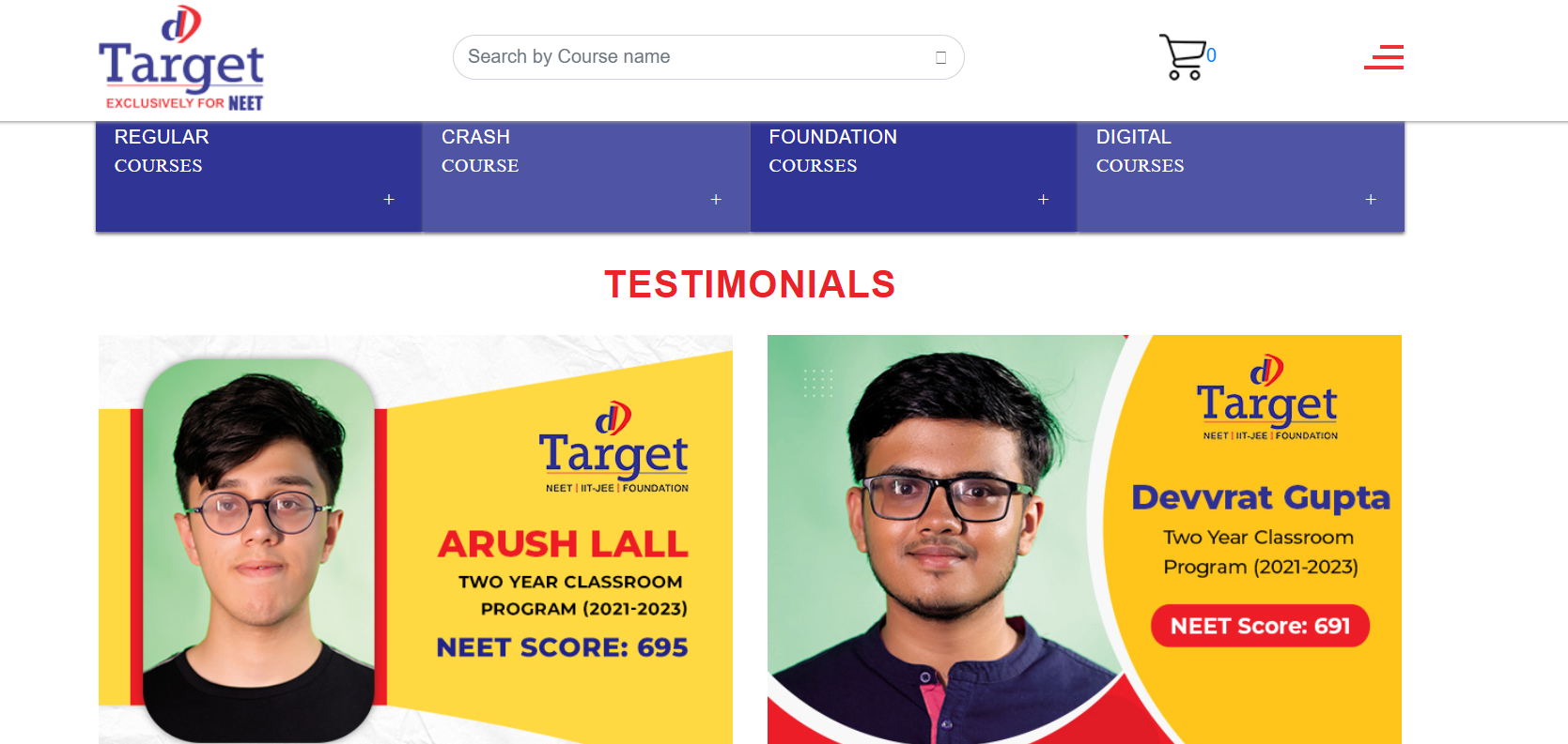 Students preparing for NEET exams at Target Medical Academy coaching institute. 