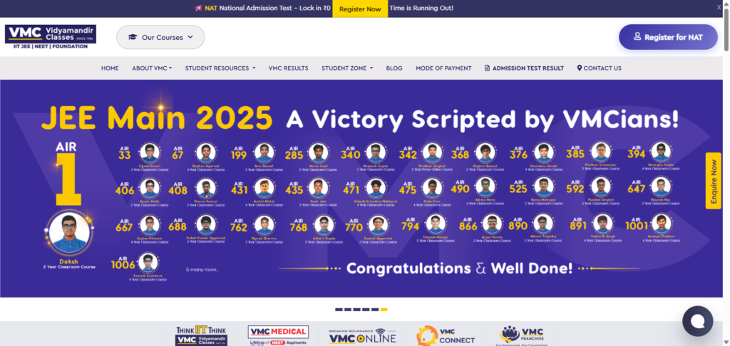 Vidyamandir Classes offers NEET dropper coaching with personalized support, test series, and hybrid learning options. 