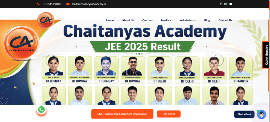 Students studying at Chaitanya’s Academy for NEET and JEE preparation in Ranchi. 