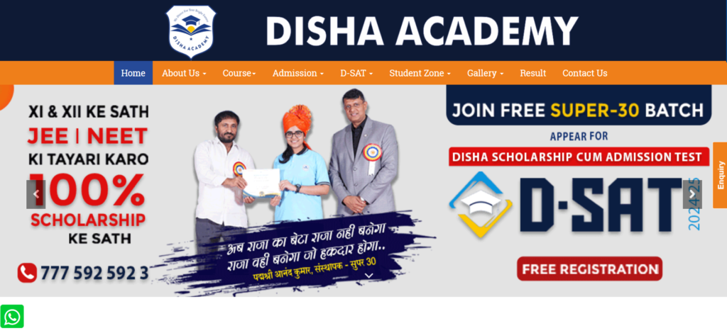 Students preparing for engineering and medical entrance exams in an integrated classroom program at Disha Academy, Baramati.Â