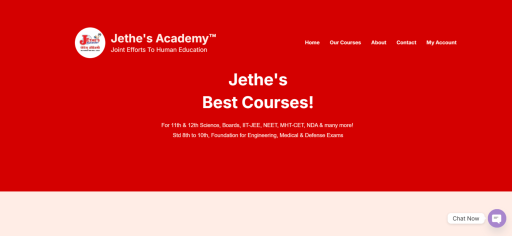 Jethe’s Academy is a trusted institute for 11th science coaching classes in Pune.Â