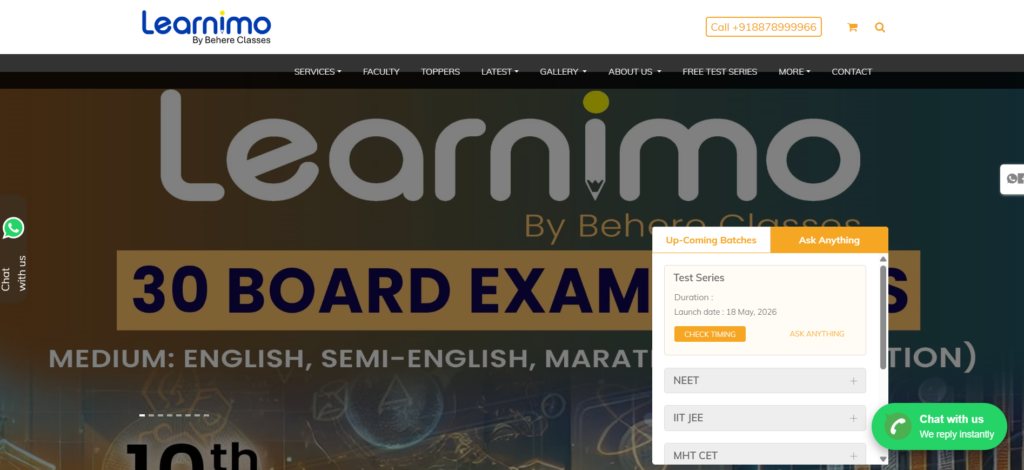 Learnimo by Behere Classes offers class 11 science coaching in Pune for JEE aspirants. 