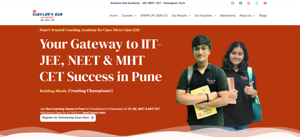Scholars Hub Academy provides class 11 science coaching in Pune for NEET aspirants. 