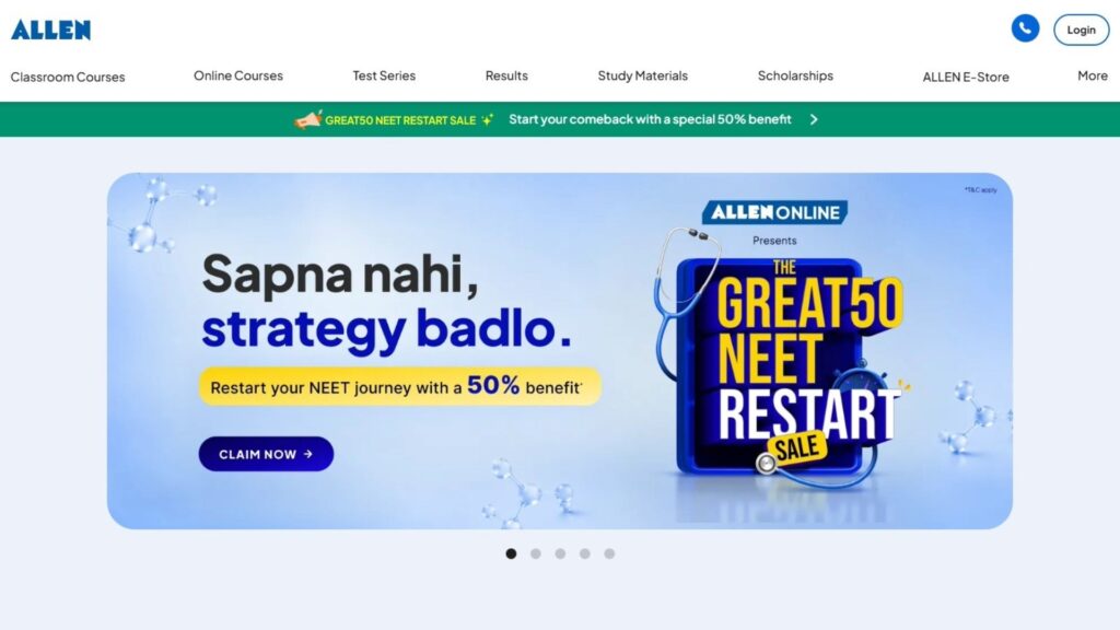 Allen Career Institute NEET foundation coaching for Class 8, 9, and 10 students in Pune.