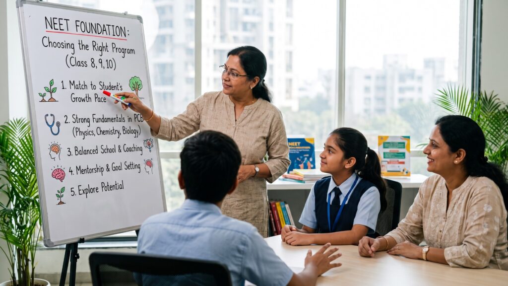 Choosing the right NEET foundation program for Class 8, 9, and 10 helps parents evaluate the best academic options for medical entrance preparation.