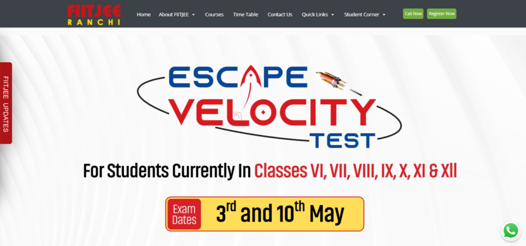 FIITJEE IIT JEE coaching in Ranchi for class 11 students.