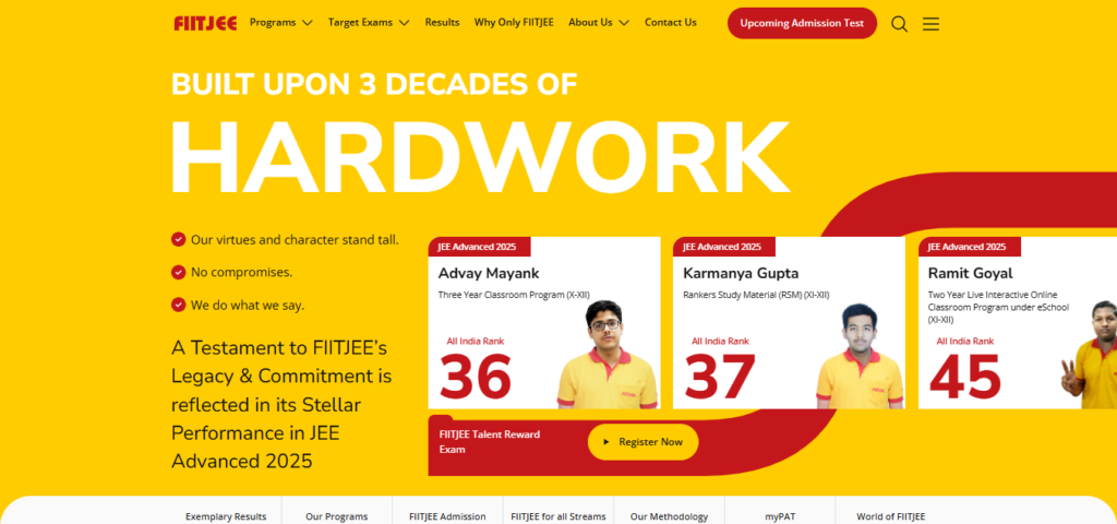 FIITJEE JEE Main and Advanced test series.