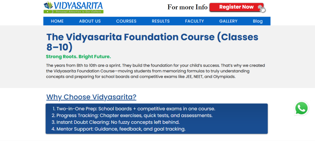Vidyashastri Academy helps Classes 8 to 10 students build a strong academic foundation in Pune.