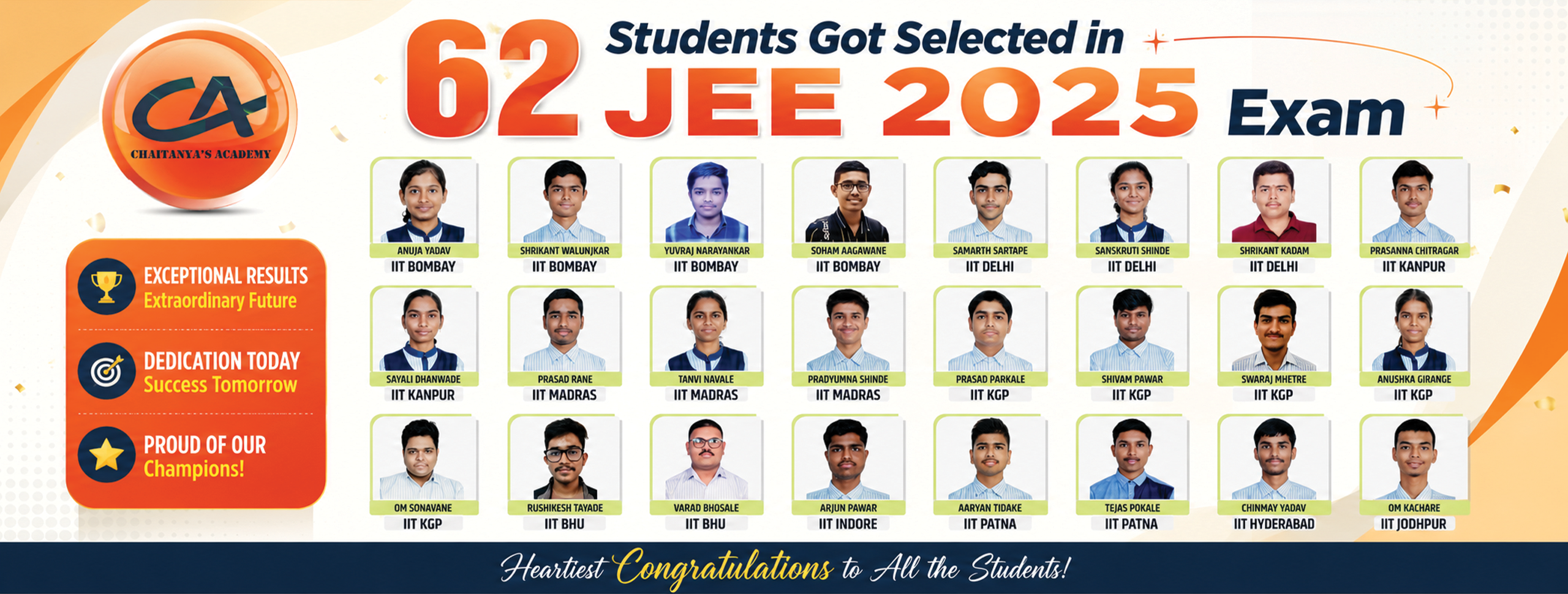 CA JEE 2025 Result Slider