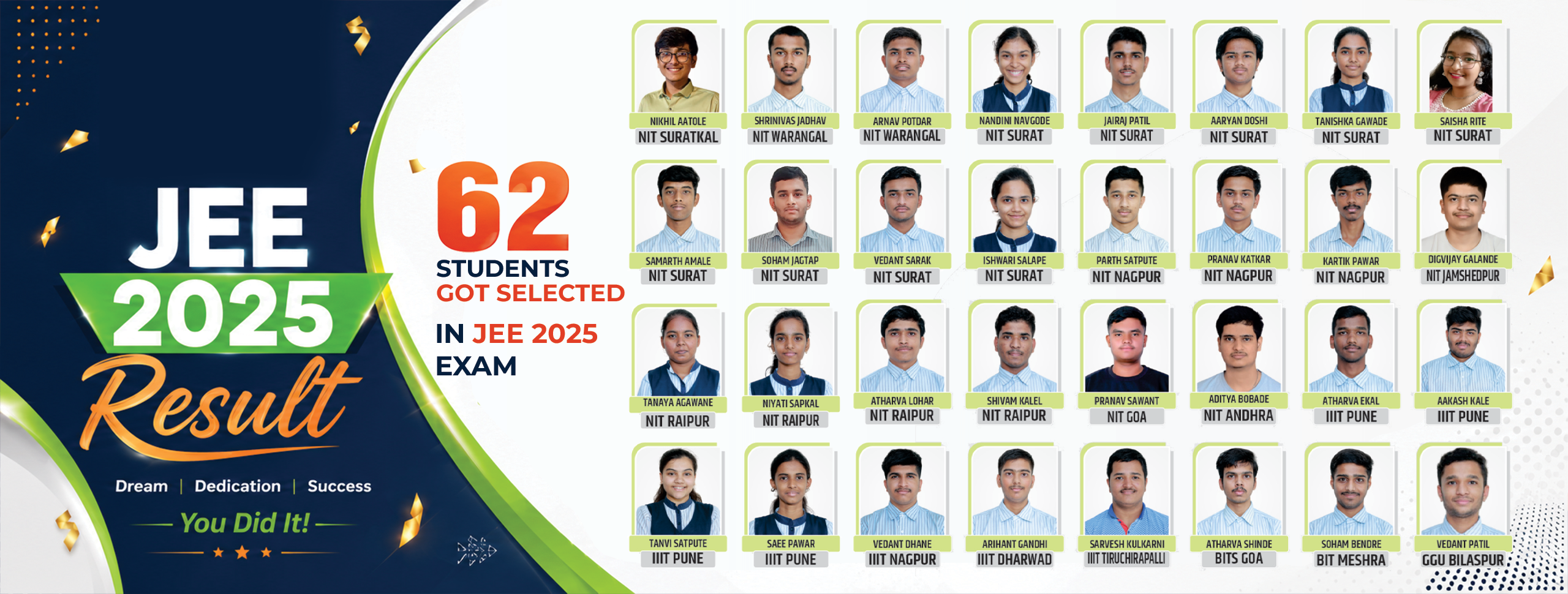 CA JEE 2025 Result Slider