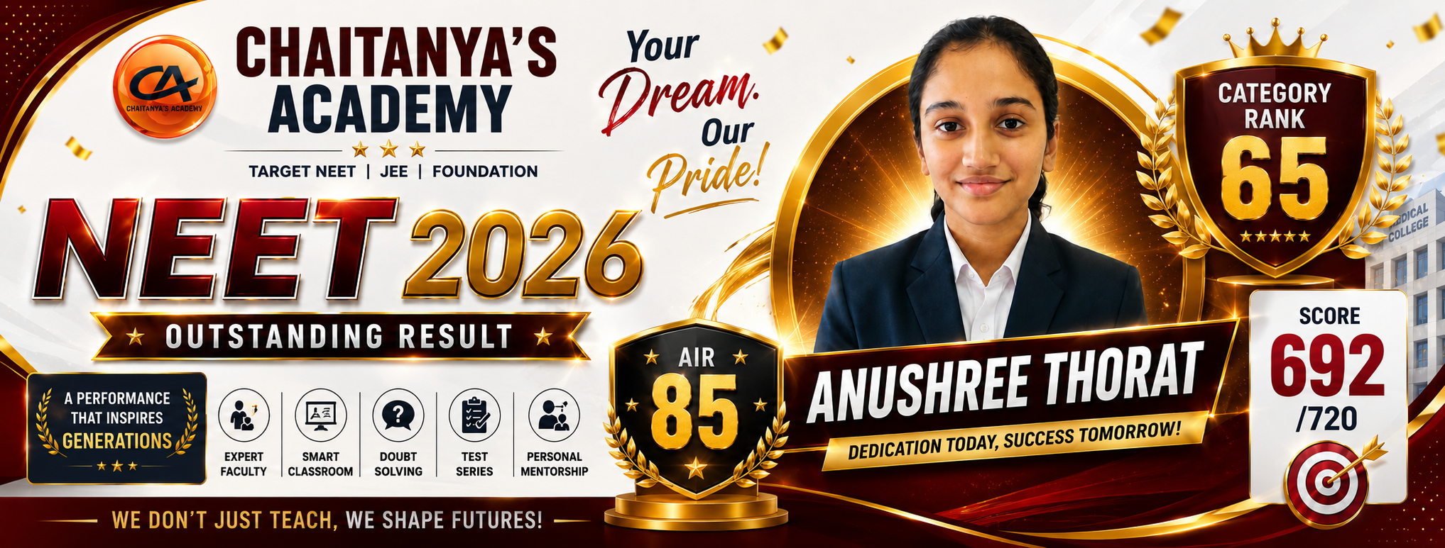 CA NEET 2026 Result Air-85 Banner