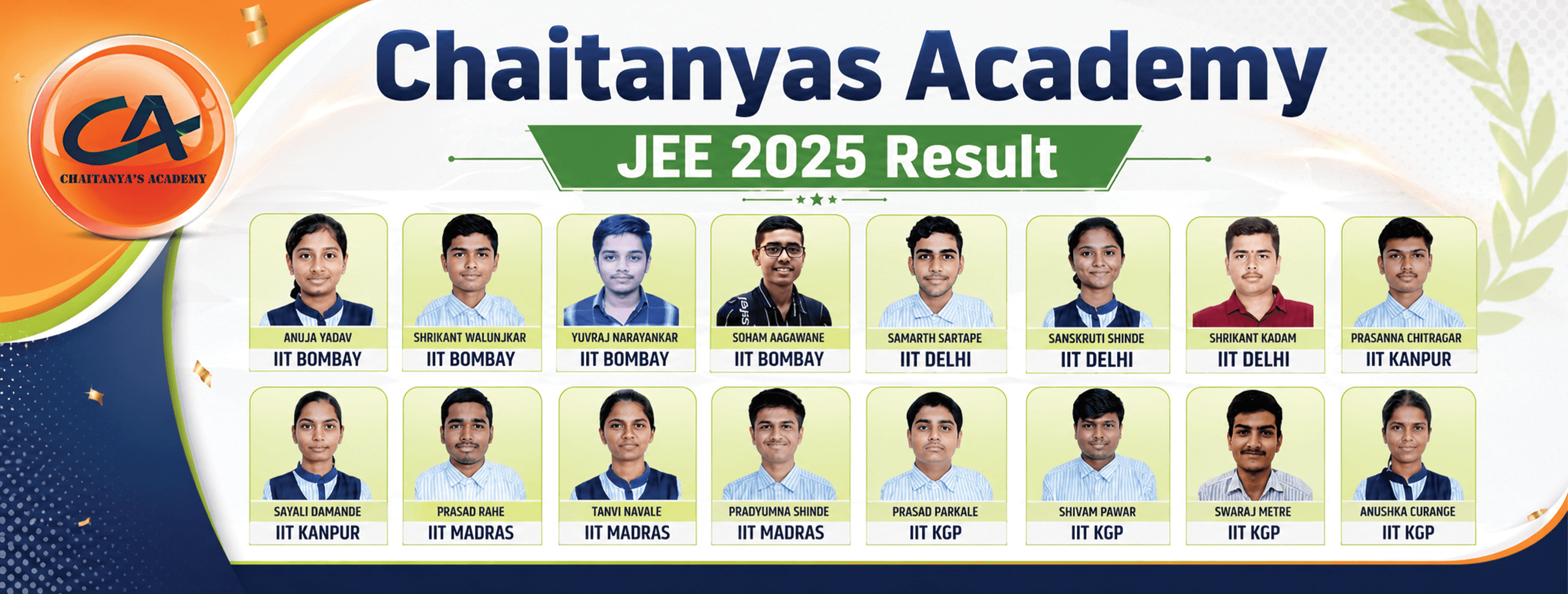 CA JEE 2025 Result Slider